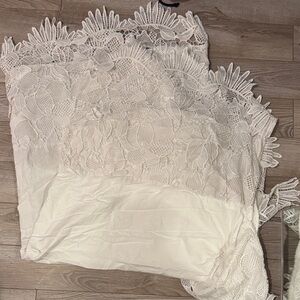 Elegant White Lace Crib Skirt